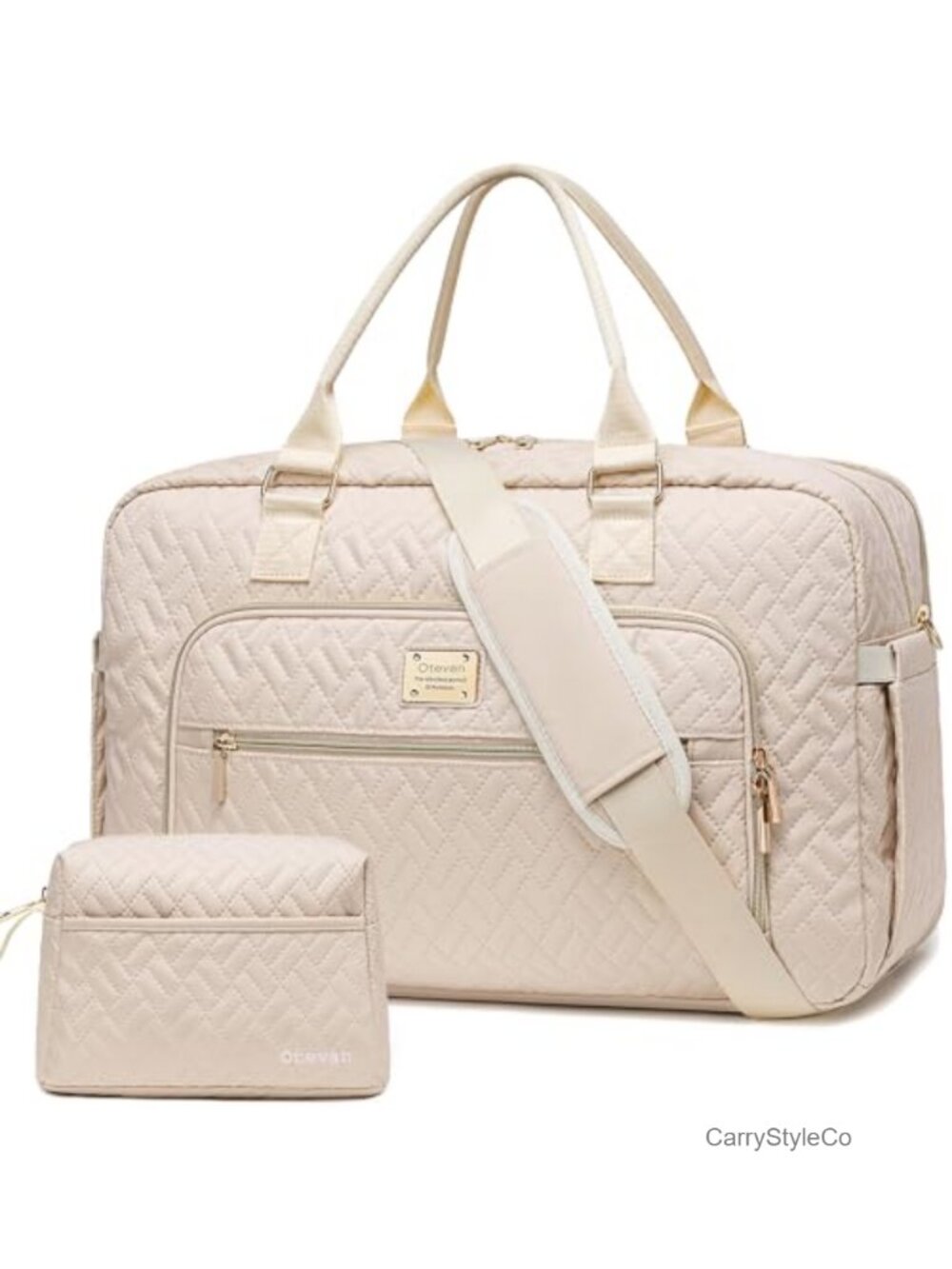 Travel Duffle Bag for Women, Weekender Overnight Carry-On with Wet Pocket &